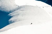 Bergsteiger in der Vallee Blanche