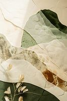 Dessin abstrait de la nature au Japandi