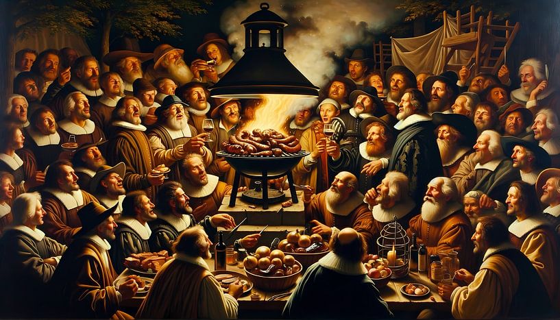 BBQ Abendglanz Kunst von Sanne den Engelsman