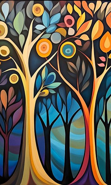 Morning light in the forest by Jutta Maria Pusl