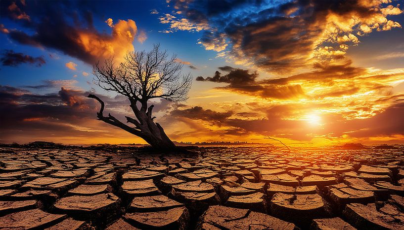 Coucher de soleil avec un arbre par Mustafa Kurnaz