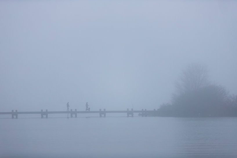 Foggy Tranquillity on the IJsselmeer by Rik Brussel
