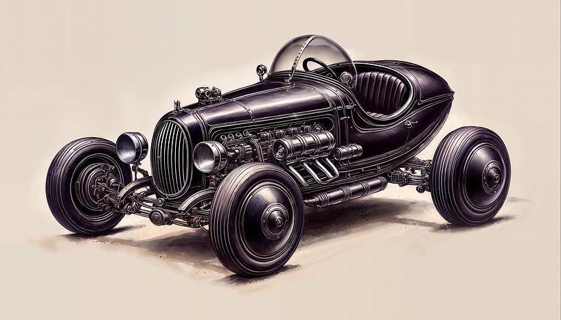 Voiture Hot Rod par Nico Brons