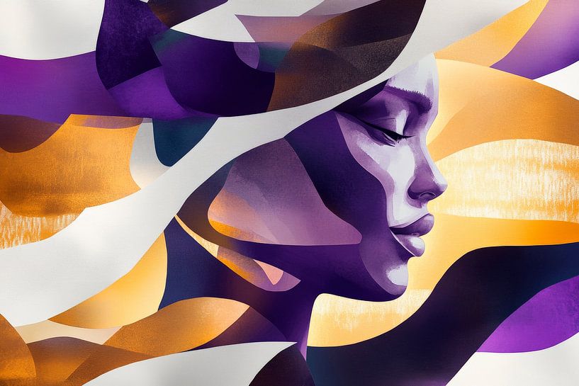 Kreatives Porträt in bunten Farben von Poster Art Shop