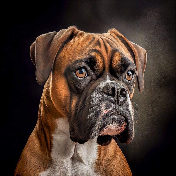 Porträt eines Deutschen Boxer Illustration von Animaflora PicsStock