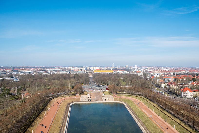 Uitzicht over de stad Leipzig in Saksen van Animaflora PicsStock