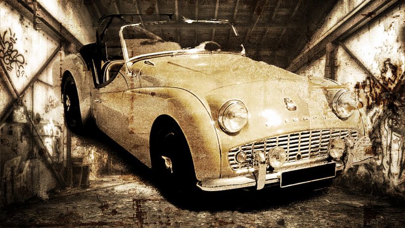 Vintage Triumph Oldtimer  Art von Nicky`s Prints