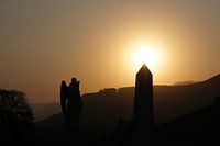 Angel visits memorial stone