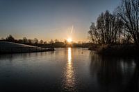 Zonsopgang boven vijver