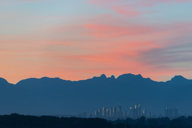 Skyline Vancouver Sonnenuntergang von Robinotof