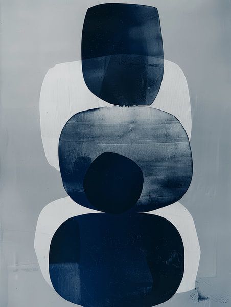 Indigo, moderne et abstrait par Carla Van Iersel