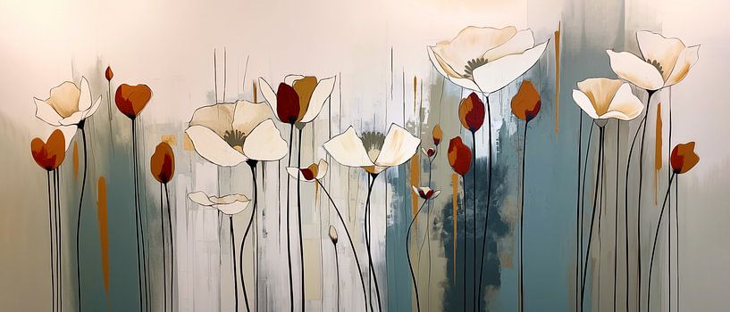 Abstract Flowers by Dakota Wall Art