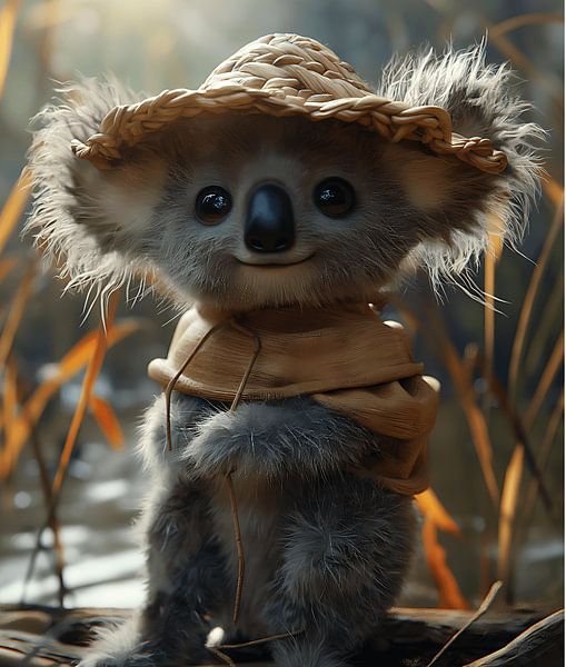 Koala avec chapeau de paille par HyggeHavn