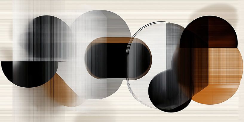Abstrakte Formen mit Schwarz und Braun von Imagine