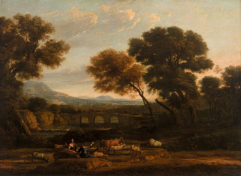 Paysage pastoral, Claude Lorrain par Des maîtres magistraux