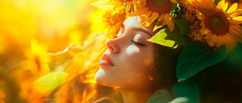 Sonnenblumenstrahlen von Poster Art Shop