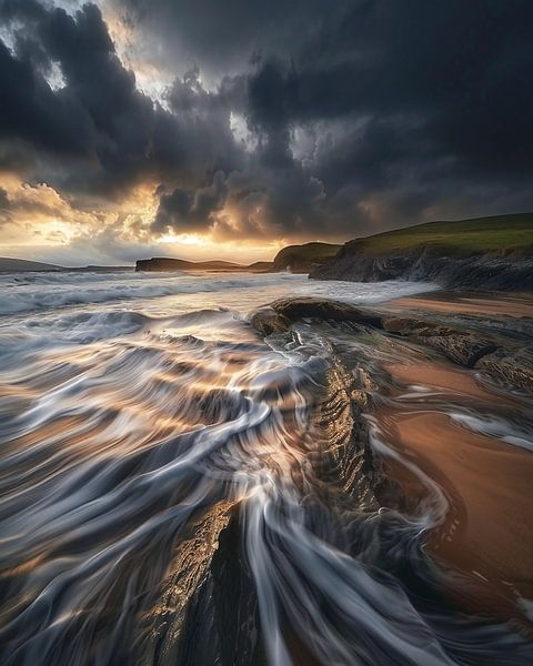 Abendlichtzauber über der Natur von fernlichtsicht