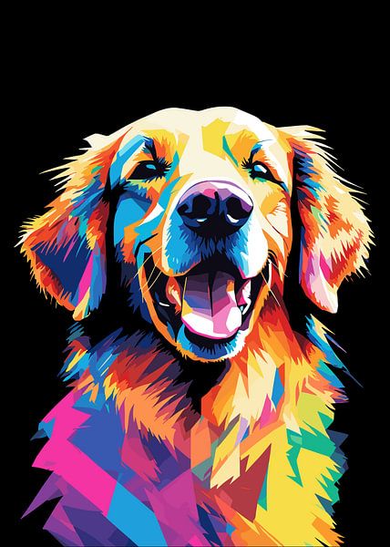 Golden Retriever Pop Art von MIROKKU