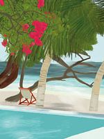 Vue sur la mer depuis la piscine d'Ifaty, Madagascar