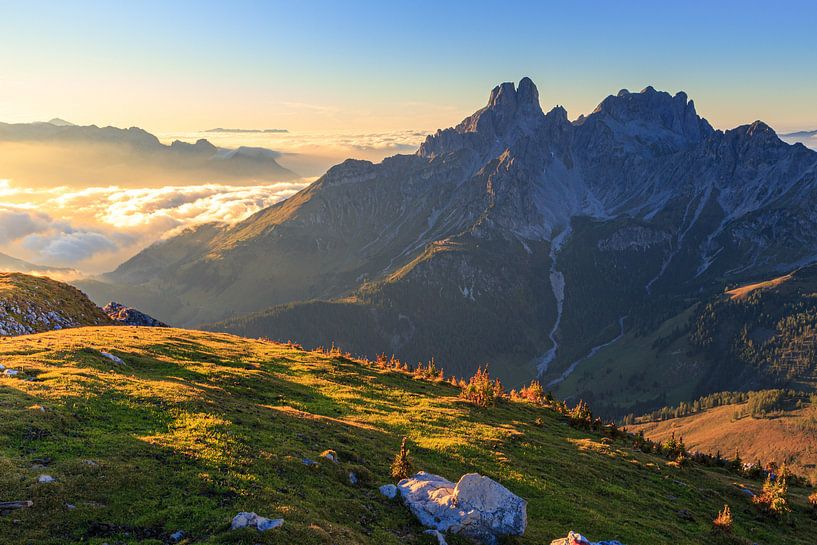 Mountain landscape &quot;The Golden Hour&quot; by Coen Weesjes
