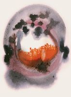 TANGERINE CORE AQUA FLARE 991 - Aquarellkunst mit sanftem Schimmer und transparentem Rand