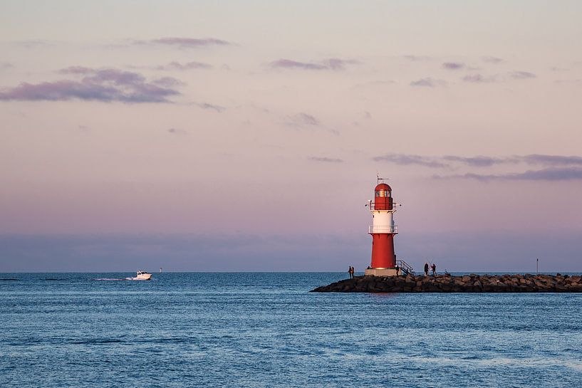 Mole on the Baltic Sea coast in Warnemuende by Rico Ködder