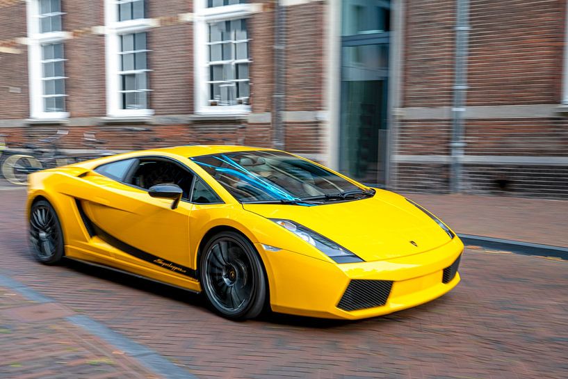 Lamborghini Gallardo Superleggera Sportwagen fährt schnell von Sjoerd van der Wal Fotografie