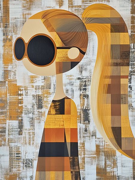 Femme moderne - Grandes lunettes par Peintures accrocheuses