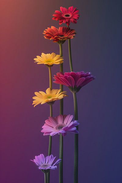 Gerbera - Minimalist floral art print by Poster Art Shop