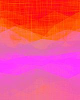 Morgennebel ein moderner Pop Art Expressionist in Rot Pink