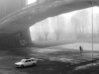 Black and white street picture Nijmegen