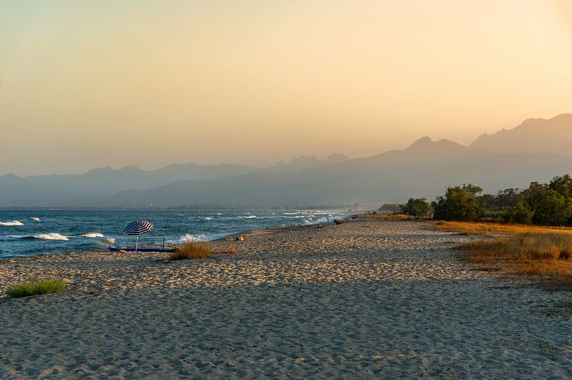Sunrise over the mountains with fog on the coast of the Mediterranean island of Corsica by Animaflora PicsStock