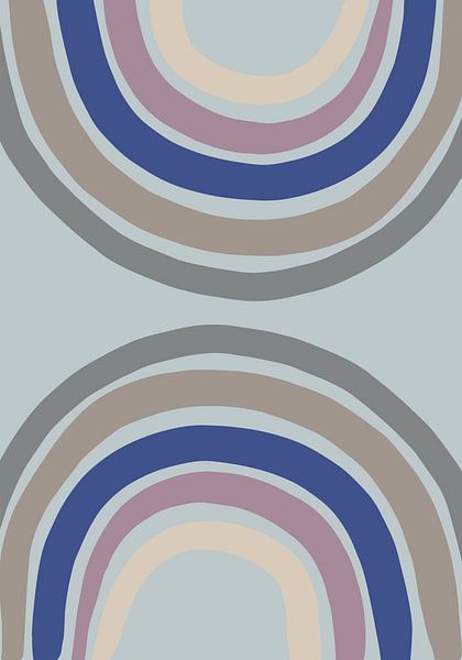 Double arc-en-ciel bleu par Pictufy Studio