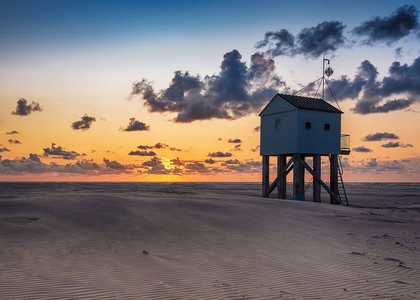 sunset drowning house terschelling by MadebyGreet