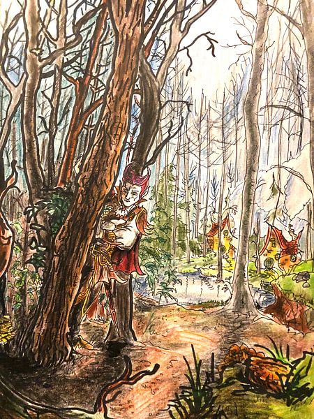 Die Elfe im Wald von Michael de Boer