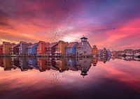 Reitdiephaven Groningen Sonnenuntergang