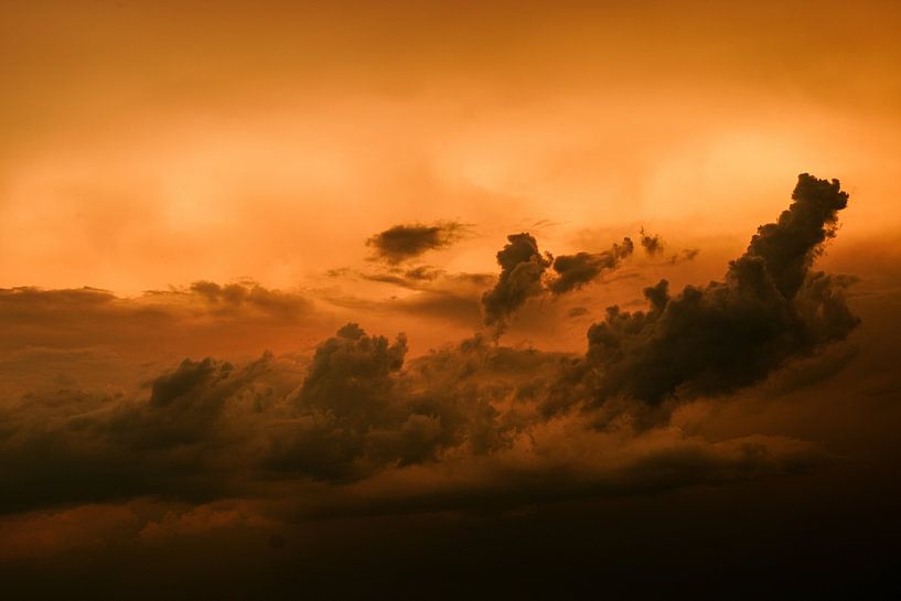 Wolkenfotografie Gold Orange Niederlande 3x2 von Martijn Jebbink Photography