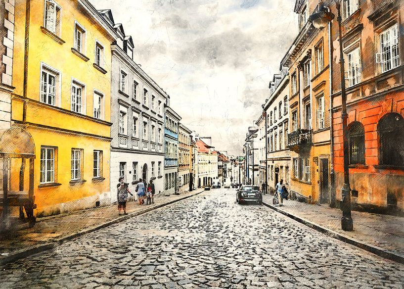 Warsaw watercolor art #warsaw by JBJart Justyna Jaszke