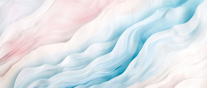 Sanfte Wellen in blassen Farben von Poster Art Shop