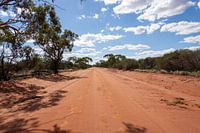 Route de sable rouge en Australie