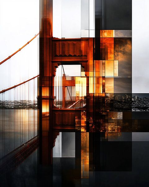 Verwobene Spiegelbilder von fernlichtsicht