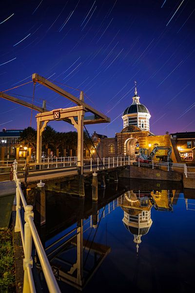 Morspoort in Leiden startrails von Eric van den Bandt