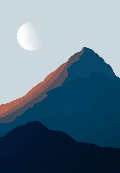 Mountain View - Moon by Studio Hinte