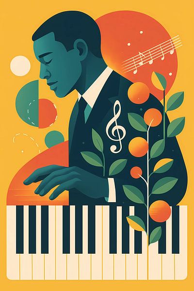 music poster illustration, conceptual, contemporary decorative s by Ariadna de Raadt-Goldberg