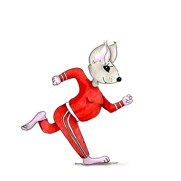 Souris femelle en marche par Ivonne Wierink