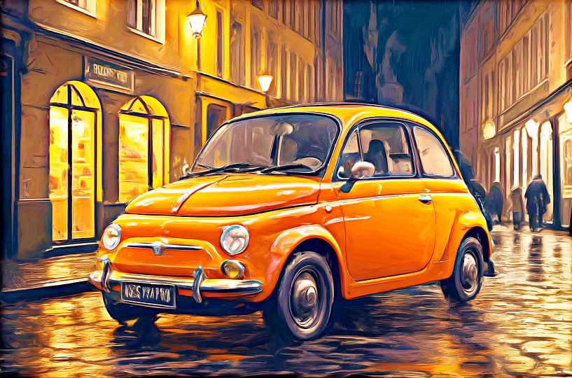 Oldie in orange: der Fiat 500 von DeVerviersBelgium