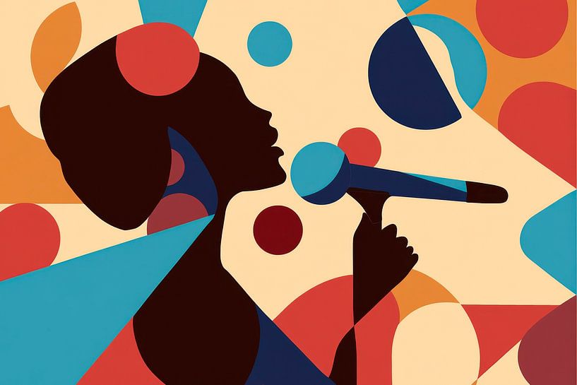 Kunstvoller Gesang in Farben von Poster Art Shop