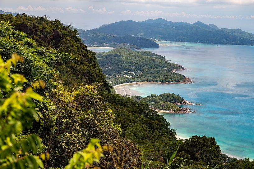 Panoramic view of the coastal landscape on the Seychelles island of Mahé by Reiner Conrad