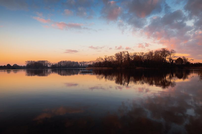 Reflectie Zonsondergang Haarsteegse Wiel van Zwoele Plaatjes