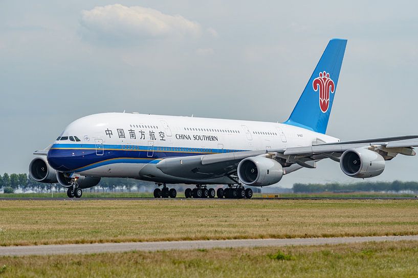 Décollage de l'Airbus A380 de China Southern Airlines. par Jaap van den Berg